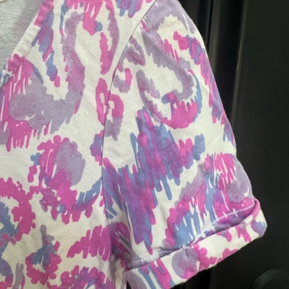 Lilly Pulitzer Flamingo Pattern Cotton Short Sleeve Dress Purple/Pink Small - Picture 4 of 6